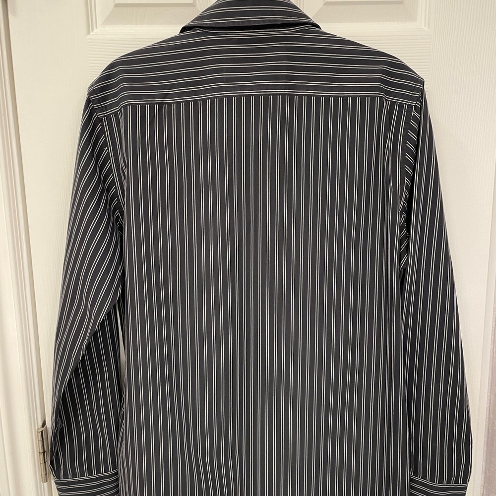 american eagle men's dress shirts American Eagle Men's Size Large Gray Blue Plaid Button Down Dress Shirt